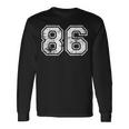 数字 86 ヴィンテージ 1986 誕生日 レトロ ヴィンテージ ルック 長袖Tシャツ ギフトのアイデア