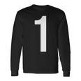 数字アルファベット 1 数字 長袖Tシャツ ギフトのアイデア