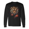 日本のタイガーフェイス 面白いグラフィックtシャツ 長袖Tシャツ ギフトのアイデア