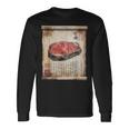 日本の伝統食品 肉 パピルス スクロールアート 和牛 長袖Tシャツ ギフトのアイデア