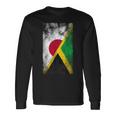 日本ジャマイカの国旗 ジャマイカ。 長袖Tシャツ ギフトのアイデア