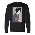 日本美術 芸者 日本木版 新版画美人画 長袖Tシャツ ギフトのアイデア