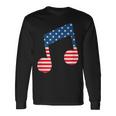 星条旗 アメリカ国旗 音符 長袖Tシャツ ギフトのアイデア