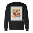 楽しいクールなレーシングカーイラスト 長袖Tシャツ ギフトのアイデア