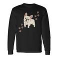 犬のプリントとフレンチブルドッグのグラフィック フレンチブルドッグ 長袖Tシャツ ギフトのアイデア