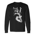 猫がギターベースを弾く 長袖Tシャツ ギフトのアイデア