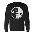 猫の陰陽相互接続 長袖Tシャツ ギフトのアイデア