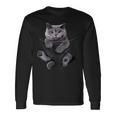 猫好き ブリティッシュショートヘア ポケット入り 面白い子猫 長袖Tシャツ ギフトのアイデア