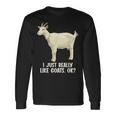 私は本当にヤギが好きです 長袖Tシャツ ギフトのアイデア