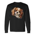 素敵で面白い覗き見犬 キャバリアキングチャールズスパニエル 長袖Tシャツ ギフトのアイデア