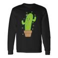 素敵なムードのサボテン 長袖Tシャツ ギフトのアイデア