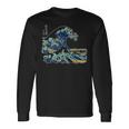 葛飾 北斎 神奈川沖浪裏 有名なヴィンテージアート スタイリッシュ Great Wave Hokusaitylish 長袖Tシャツ ギフトのアイデア