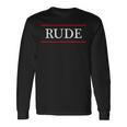 言葉 Rude On It 長袖Tシャツ ギフトのアイデア