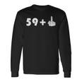 還暦 還暦祝い 面白いtシャツ 60歳 ミドルフィンガー メンズ 男性 おもしろ 面白い 服 父の日 ネタ 長袖Tシャツ ギフトのアイデア