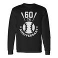 還暦祝い＆野球ファン向けプレゼント ワンポイント ゼッケン60 かっこいい【両面プリント】 長袖Tシャツ ギフトのアイデア