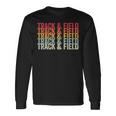 陸上競技 陸上競技 レトロ 男性用 長袖Tシャツ ギフトのアイデア