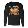 面白い 猫 ローリング ファティ 男女兼用 猫 長袖Tシャツ ギフトのアイデア