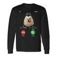 面白いtシャツ ポメラニアン 着信 犬 イヌ メンズ グッズ かわいい おもしろ 面白い 服 ネタ わんこ 長袖Tシャツ ギフトのアイデア