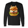 面白いtシャツ 柴犬 犬 イヌ ハンバーガー メンズ 犬好き グッズ かわいい おもしろ 面白い 服 ネタ 長袖Tシャツ ギフトのアイデア