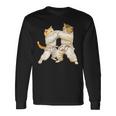面白いtシャツ 猫 柔道 ネコ メンズ 猫好き グッズ おもしろ 面白い 服 ネタ にゃんこ 猫の下僕 柔術 長袖Tシャツ ギフトのアイデア