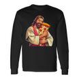 面白いイエスピザ愛好家クリスチャンユーモアtシャツ ピザジョーク 長袖Tシャツ ギフトのアイデア