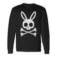 面白いイースターデー ジョリーロジャー バニー スカル ウサギ メンズ レディース 長袖Tシャツ ギフトのアイデア