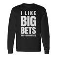 面白いカジノギャンブル大きな賭けが好き 長袖Tシャツ ギフトのアイデア