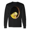 面白いセキセイインコ イエロー セキセイインコ ペット 鳥好きのギフト 長袖Tシャツ ギフトのアイデア