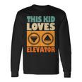 面白い引用エレベーター This Kid Loves Elevator Elevator Loves Elevator 長袖Tシャツ ギフトのアイデア