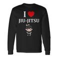 面白い柔術スポーツミニマリストかわいいシンプル柔術 I Love Jiu Jitsu 長袖Tシャツ ギフトのアイデア