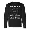 面白い猫 Tピースギフト Yolo 猫愛好家に 長袖Tシャツ ギフトのアイデア