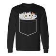 面白い猫 ポケット かわいい カワイイ キティ ラブ キャット ポケット付き 長袖Tシャツ ギフトのアイデア