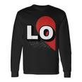 ２人で着るとハートが出来る Loveの文字になる 「Lo」カップル 恋人 長袖Tシャツ ギフトのアイデア