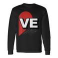 ２人で着るとハートが出来る Loveの文字になる 「Ve」カップル 恋人 長袖Tシャツ ギフトのアイデア