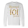 101歳の101歳の誕生日パーティの女王に祝福 長袖tシャツ 長袖Tシャツ ギフトのアイデア