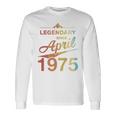 50Th Birthday 1975年4月生まれ 50歳 ヴィンテージ 長袖tシャツ 長袖Tシャツ ギフトのアイデア