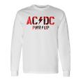AcDcロックミュージックバンドpwrupフォトロゴ。 長袖Tシャツ ギフトのアイデア