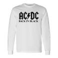 AcDcロックミュージックバンドバックブラックロゴ。 長袖Tシャツ ギフトのアイデア