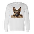 Affectionate Peek ジャーマンシェパードドッグ 長袖tシャツ 長袖Tシャツ ギフトのアイデア