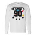 Age Is Just Number スポーツ 90歳 面白い 90歳の誕生日 長袖Tシャツ ギフトのアイデア