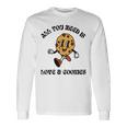 All You Need Is Love And Cookies レトロ 70年代 かわいい ハッピークッキー 長袖tシャツ 長袖Tシャツ ギフトのアイデア