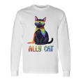 Ally Cat Lgbtゲイプライド月間2025レインボー平等権 長袖Tシャツ ギフトのアイデア
