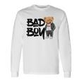 Angry Bad Boystyle、クールなテディベア、バッドボーイグラフィックデザイン。 長袖Tシャツ ギフトのアイデア