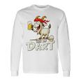 Bock Auf Dart ヤギとビールジョッキ 面白いダーツプレーヤー 長袖Tシャツ ギフトのアイデア