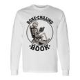 Bone-Chilling 本 スケルトン 読書 ブックワームブックラバーズ 長袖tシャツ 長袖Tシャツ ギフトのアイデア