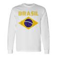 Brasilブラジルブラジル国旗 長袖Tシャツ ギフトのアイデア