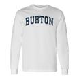 Burton Michigan Mi ヴィンテージ スポーツデザイン ネイビーデザイン 長袖Tシャツ ギフトのアイデア