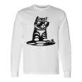 Cool Dj Cat ビニールレコード愛好家 長袖Tシャツ ギフトのアイデア