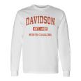 Davidson ノースカロライナ Nc ビンテージ アスレチック スポーツデザイン 長袖Tシャツ ギフトのアイデア