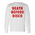 Death Before Disco Inspired メンズ レディース 80年代レトロ 長袖Tシャツ ギフトのアイデア